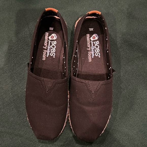 Bobs Memory Foam Espadrille Slide Ons/ minimal signs of wear - Picture 2 of 5